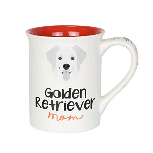 Enesco 6003696 Our Name is Mud Golden Retriever Dog Mom Coffee Mug, 16 Ounce, Multicolor