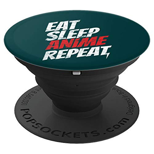 Eat Sleep Anime Repeat Otaku Lovers Cosplay Gift PopSockets Grip and Stand for Phones and Tablets