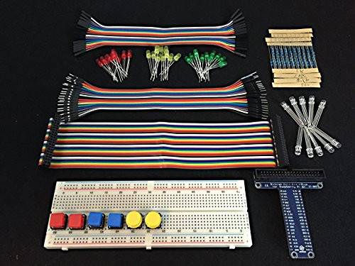 [Sintron] New 40-Pin GPIO Extension Board Starter Kit with RGB LED Switch Push Button 830 Points Breadboard for Raspberry Pi 1 Models A+ and B+, Pi 2 Model B, Pi 3 Model B and Pi Zero