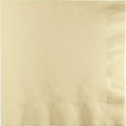 Touch of Color 59161B 25-Count 3-Ply Paper Dinner Napkins by Creative Converting (25 Count, Ivory)