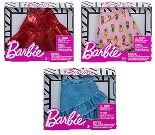 Barbie Doll Fashion Clothing Mini Skirts, 3-Pack Bundle Barbie Doll Fashion Clothing Mini Skirts, 3-Pack Bundle