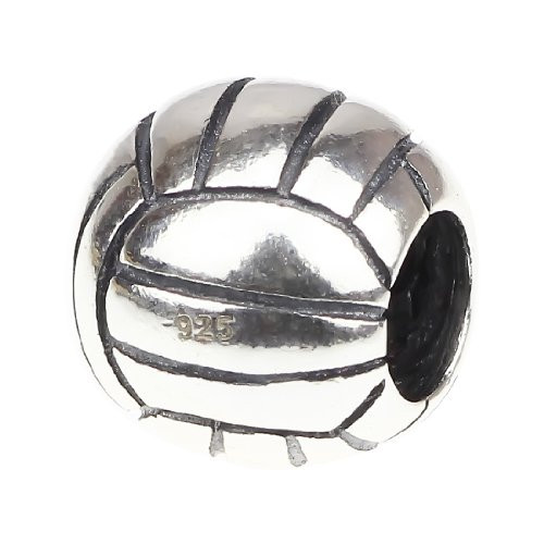 Beads Hunter Fashion Jewelry Siver Volleyball Ball Bead Charm for Pandora Troll European Story Charm Bracelets