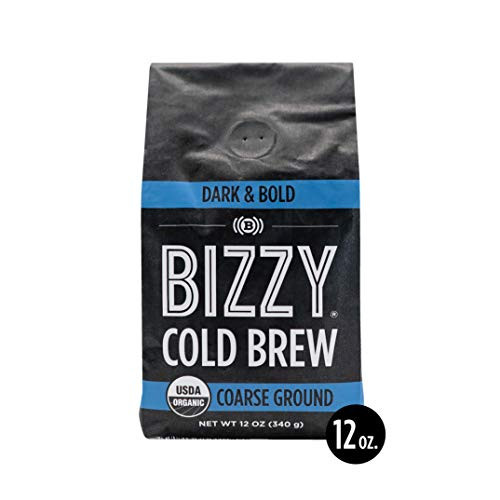 Bizzy Organic Cold Brew Coffee | Dark & Bold Blend | Coarse Ground Coffee | 12 oz Bizzy Organic Cold Brew Coffee | Dark & Bold Blend | Coarse Ground Coffee | 12 oz