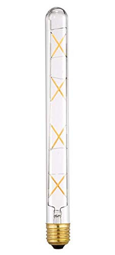 Bulbright Vintage Tubular LED Filament Bulb Dimmable T30 8W LED Light Bulb, E26 Base, Clear Warm White 2700K, 70W Equivalent, 110-120VAC, Dimmable (8.1)