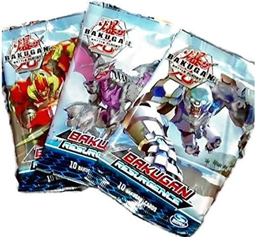 Bakugan, Battle Brawlers Booster Pack, Collectible Trading Cards for Ages 6 & Up, 3 Packs for a Total of 30 Cards