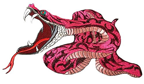 Snake Large Python Crazy Beautiful Patch Iron on sew on Applique (Small, Pattern 5)