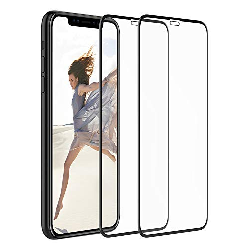ICONFLANG[2-Pack] Compatible iPhone 11Pro 5.8"(2019) Screen Protector Full Coverage, HD Clear 9H Tempered Glass Screen Protector Anti-Scratch 3D Curved Edge (5.8 inch)-Clear