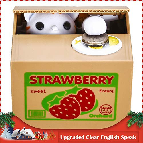 HmiL-U Cat Stealing Money Bank, Piggy Bank for Kids, Coin Bank for Money Saving, Automatic Stealing Money with English Speaking, Creative Gift HmiL-U Cat Stealing Money Bank, Piggy Bank for Kids, Coin Bank for Money Saving, Automatic Stealing Money with English Speaking, Creative Gift