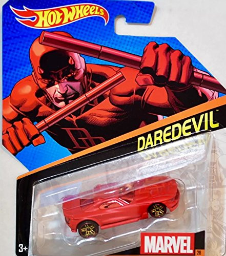 Hot Wheels, Marvel Character Car, Daredevil [Red] Die-Cast Vehicle #28