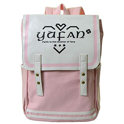 Cute Canvas Backpack for Teen Girls Elementary Middle School - Womens Laptop Backpack Rucksack Bookbag Purse (Pink)