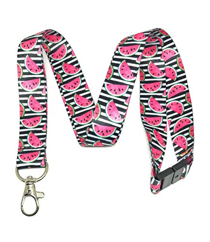 Watermelon Print Break Away Lanyard Key Chain Id Badge Holder