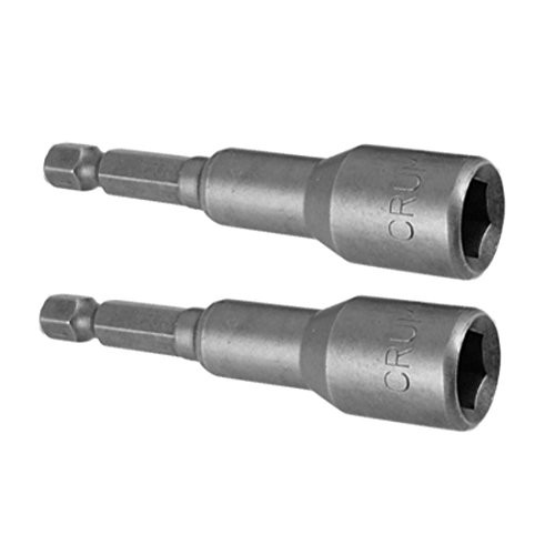 Uxcell a11030800ux0465 1/4" Shank 12mm Magnetic Socket Spanner Hex Nut Driver Bit Tool (2 Piece)