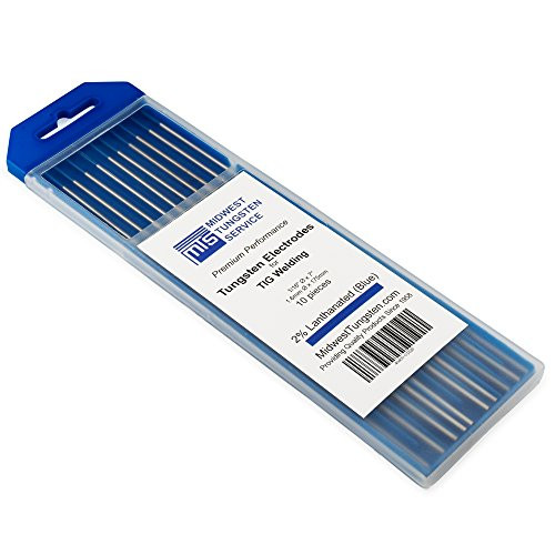TIG Welding Tungsten Electrodes 2% Lanthanated 1/16 x 7 (Blue, WL20) 10-Pack TIG Welding Tungsten Electrodes 2% Lanthanated 1/16 x 7 (Blue, WL20) 10-Pack