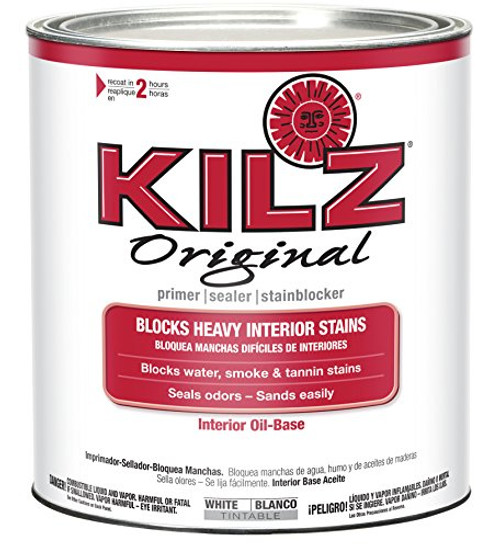 KILZ Original Multi-Surface Stain Blocking Interior Oil-Based Primer/Sealer (Low VOC Formula), 1 Quart, White