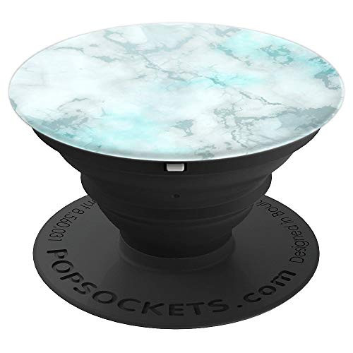 White and Blue - Pattern Series PopSockets Grip and Stand for Phones and Tablets