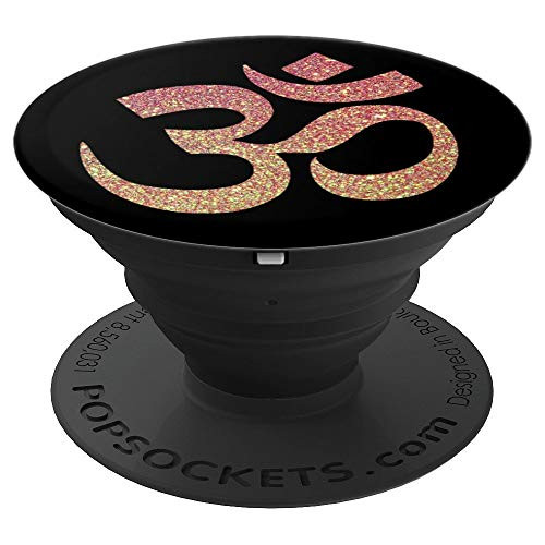 Rose Gold Om Symbol Meditation, Buddhist And Hindu Gifts - PopSockets Grip and Stand for Phones and Tablets Rose Gold Om Symbol Meditation, Buddhist And Hindu Gifts - PopSockets Grip and Stand for Phones and Tablets