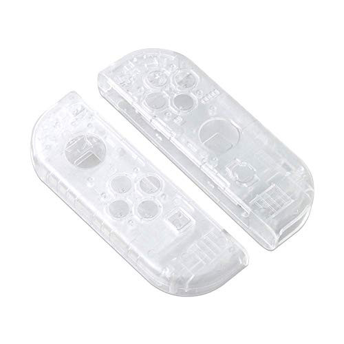 Translucent Housing Shell Case Colorful L R Button ABXY Directions Keys Buttons DIY Replacement Shell Case for Nintendo Switch NS Joy-Con Controller (Translucent Case)