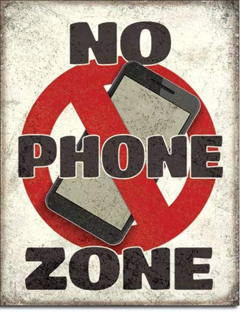 The Finest Website Inc. New No Phone Zone 16" x 12.5" (D2278) Aged Weathered Look Tin Sign The Finest Website Inc. New No Phone Zone 16" x 12.5" (D2278) Aged Weathered Look Tin Sign