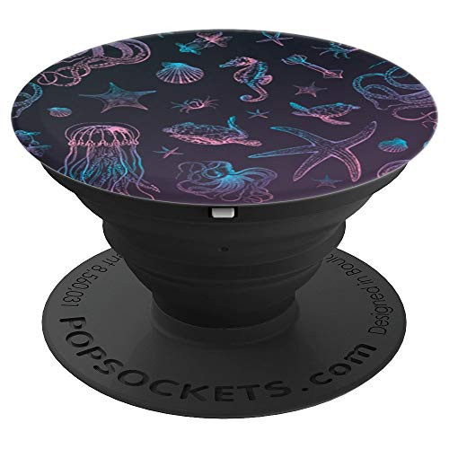 Octopus Sea Turtle & Seahorse Ocean Sea Life Animals Gifts - PopSockets Grip and Stand for Phones and Tablets