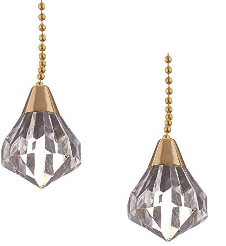 Westinghouse Lighting Acrylic Diamond Pull Chain (Polished Brass Finish Pack of 2)