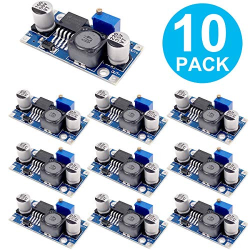 Zixtec 10 Pack LM2596 DC to DC Buck Converter Voltage Regulator, 3.0-40V to 1.5-35V, Power Supply Step Down Module