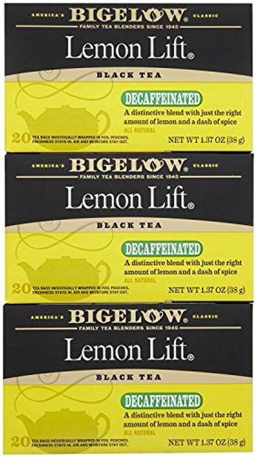 Bigelow Decaf Lemon Lift Tea Bags - 20 ct - 3 pk