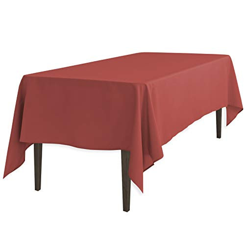 LinenTablecloth Polyester 60 x 126 in. Rectangular Tablecloth Marsala