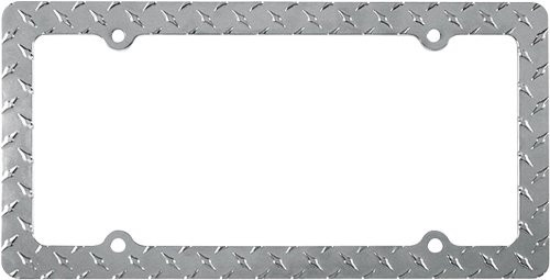 Custom Accessories 92570 Chrome Diamond Plate License Plate Frame