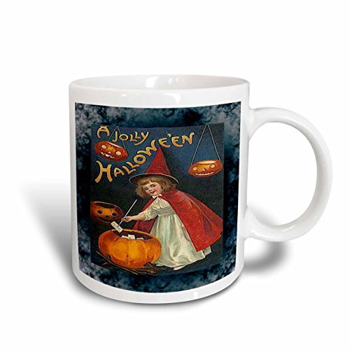 3dRose Vintage Halloween Girl and Jack O Lantern Ceramic Mug, 15-Ounce 3dRose Vintage Halloween Girl and Jack O Lantern Ceramic Mug, 15-Ounce