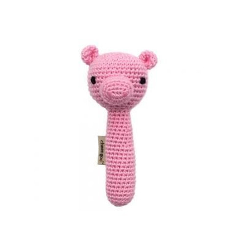 Cheengoo Organic Crocheted Pig Rattle Cheengoo Organic Crocheted Pig Rattle