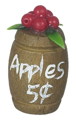 Dollhouse Miniature Apple Barrel