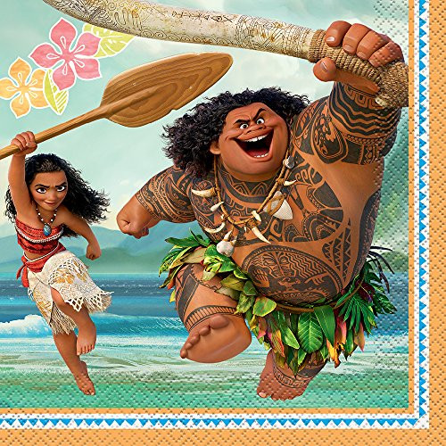 Unique Disney Moana Party Napkins 6.5", 16 Ct.