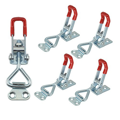 XRPAOWA 5PCS Latch Toggle Clamp 220Lbs 100Kg Holding Capacity 4001 Hand Tool Pull Action Latch Type Toggle Clamp 4001 Triangle Shaped Lever Latch
