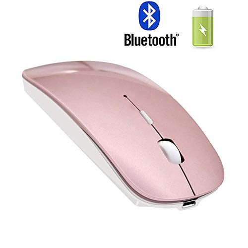 Rechargeable Bluetooth Mouse for MacBook Pro Wireless Bluetooth Mouse for Mac Laptop MacBook Air Windows Notebook MacBook (Rose Gold)