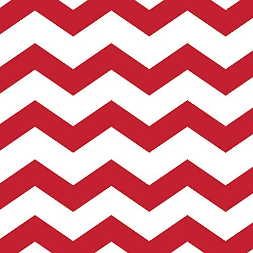 Creative Converting 192 Count Celebrations Chevron and Polka Dots Napkins, Red/White, Lunch - 663548