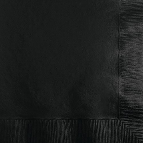 Creative Converting 240-Count Touch of Color Paper Cocktail Napkins, Black Velvet - 324840