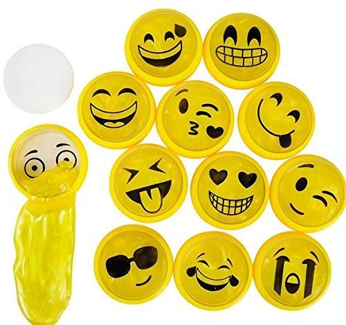 Mini Emoji Noise Putty - 24 pc - emoji party favors and toys