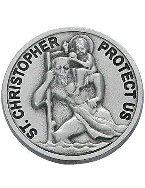 All Patron Saints Round St Christopher Auto Visor Clip All Patron Saints Round St Christopher Auto Visor Clip