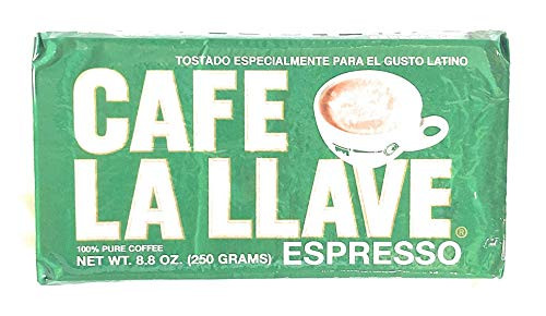 La Llave Expresso, 100% Pure Coffee, Dark Roast, Coffee Brick 8.8 oz (Pack of 3)
