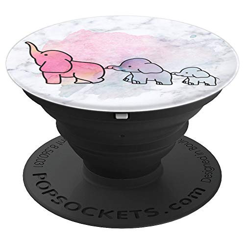 2 Kiddos Elephant Gift for Mom Baby Elephant PopSockets Grip and Stand for Phones and Tablets
