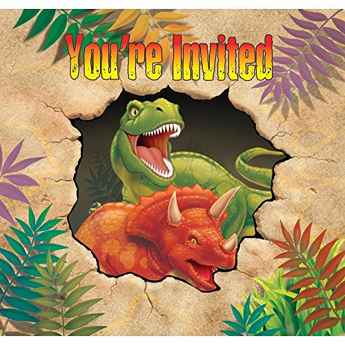 Creative Converting Dino Blast 24 Count Enhanced Party Invitations
