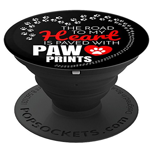 Dog Mom Heart Paw Prints PopSockets Grip and Stand for Phones and Tablets Dog Mom Heart Paw Prints PopSockets Grip and Stand for Phones and Tablets