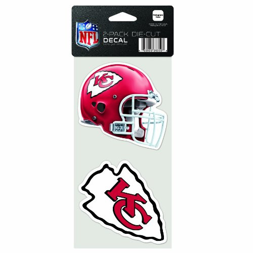 NFL Kansas City Chiefs 2-Piece Die-Cut Decal, 4" x 8"