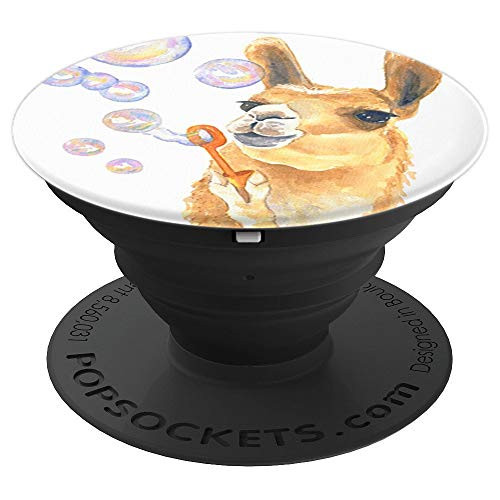 Cute Llama Bubbles Design For Llama Lovers on White - PopSockets Grip and Stand for Phones and Tablets