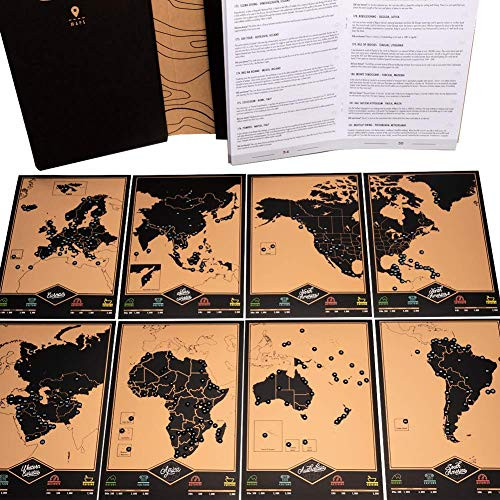 Scratch Off Map of The World Poster, World Travel Tracker Map Wall Map Decoration Gift Idea for Adventurers Traveler, Explorer