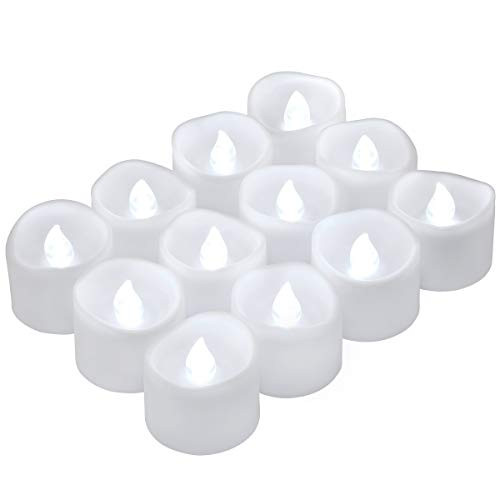 Upgraded Flameless Candles, 12 PCS LED Tea Light Candles, Realistic Flickering Votive Candle Lights for Seasonal & Festival Celebration, Party & Wedding Decor, Wave Open Battery Included (Cold White) Upgraded Flameless Candles, 12 PCS LED Tea Light Candles, Realistic Flickering Votive Candle Lights for Seasonal & Festival Celebration, Party & Wedding Decor, Wave Open Battery Included (Cold White)