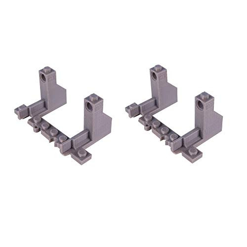 Bastens Buffer Track Rail Bumper Stop 2pcs Quarter Track Size for Toy Train Compatible with Lego City kit Trixbrix Enlighten Slick Bricks Switch Curved Splitter
