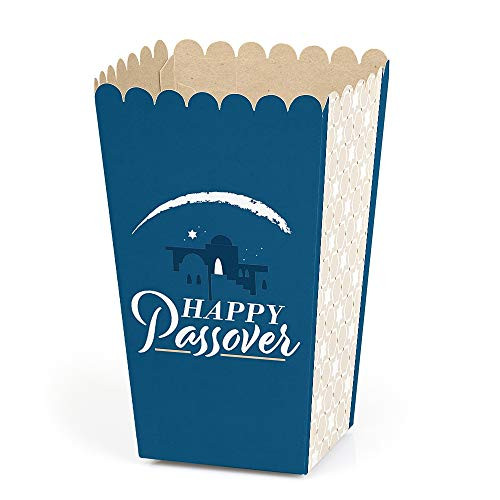 Happy Passover - Pesach Jewish Holiday Party Favor Popcorn Treat Boxes - Set of 12