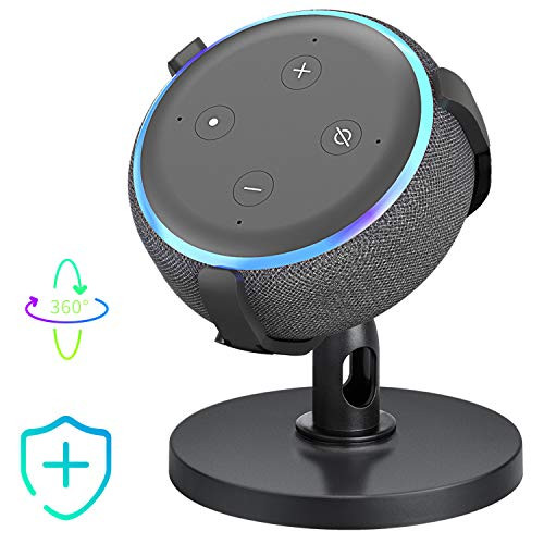 ?Dot 3rd Generation Stand?Table Holder for Echo Dot 3rd Generation, 360° Adjustable Stand Bracket Mount, Space-Saving Dot Accessories, No Muffled Sound Original Outlet Hanger for Smart Home Speaker