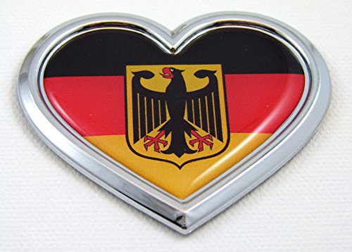 Car Chrome Decals CBHRT077 Germany Heart Flag Chrome Emblem Car Decal 3D Sticker Badge Bumper Deutschland Car Chrome Decals CBHRT077 Germany Heart Flag Chrome Emblem Car Decal 3D Sticker Badge Bumper Deutschland